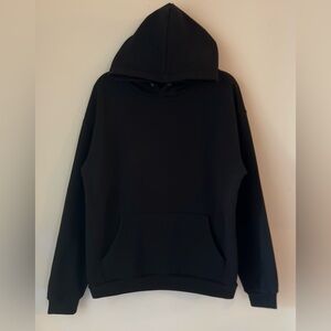 CELINE Paris Black Loose Hoodie in Cotton Fleece size Small Sweatshirt